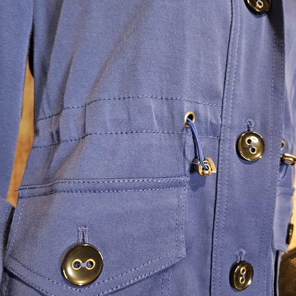 Ruby rd petite Womens Blue Weather Resistant Pea Coat Size 8P - Picture 4 of 7